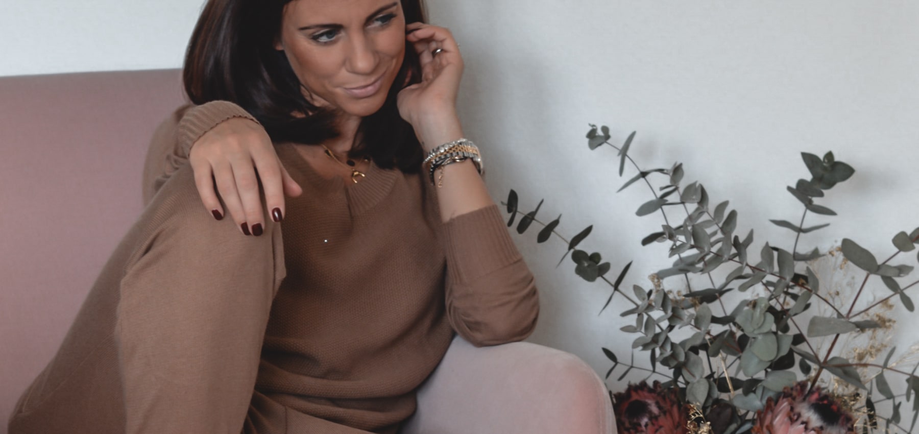 Nadine Motiwalla in luxury loungewear