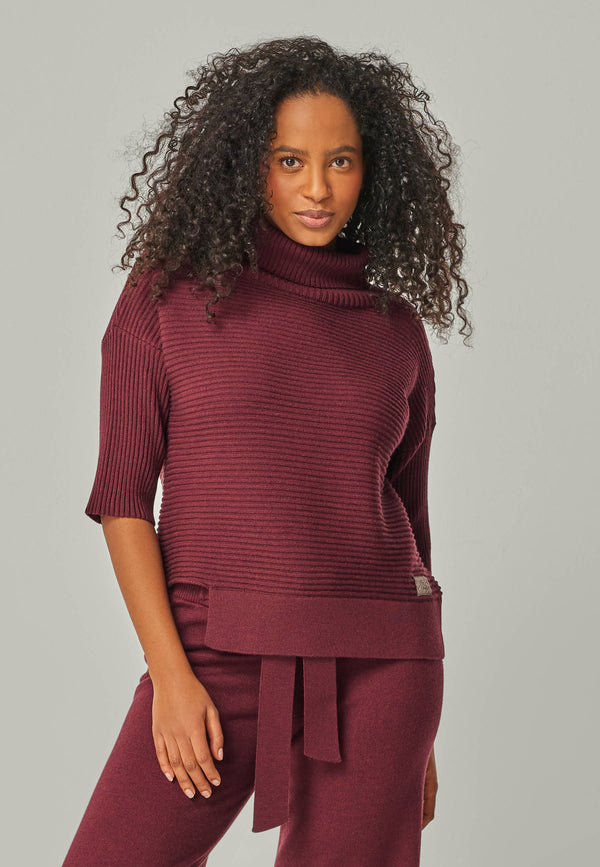 PULLOVER BAILEY - asymmetric turtleneck pullover