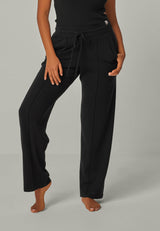 PANTS ELISA - Elegant knitted trousers with piping