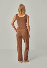 PANTS ELISA - Elegant knitted trousers with piping