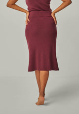 SKIRT ERIKA - Ribbed merino knit skirt