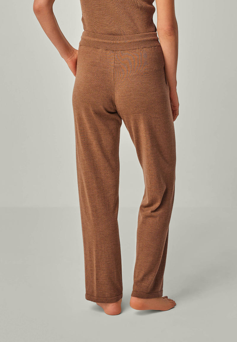 PANTS ELISA - Elegant knitted trousers with piping