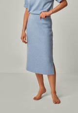 SKIRT ERIKA - Ribbed merino knit skirt