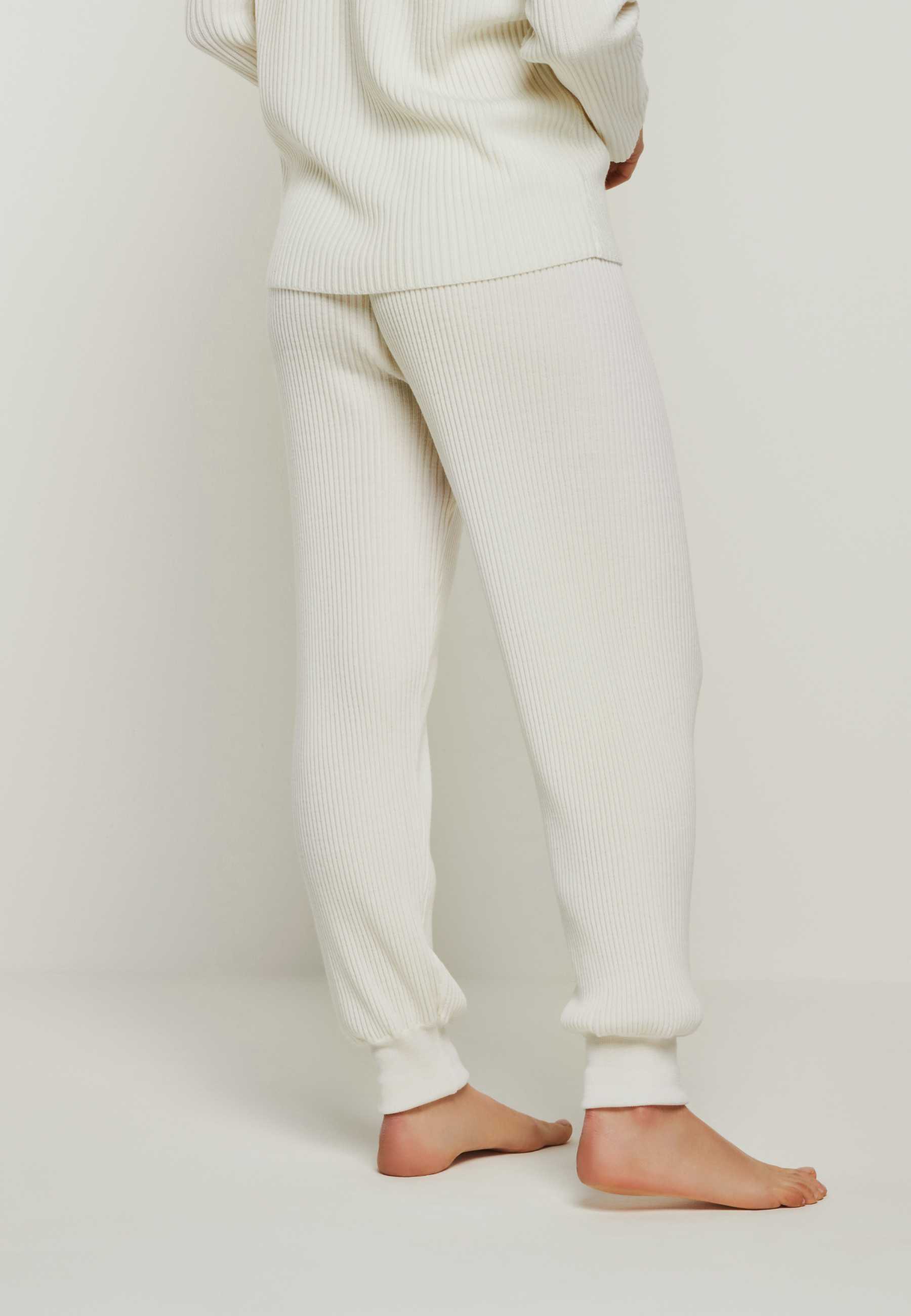 PANTS BLOSSOM - wide ribbed merino lounge pants